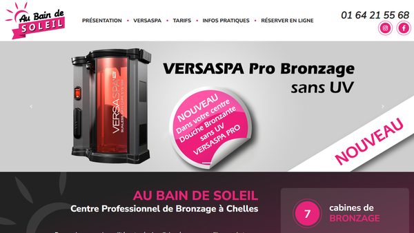 Aperçu du site Au Bain de Soleil