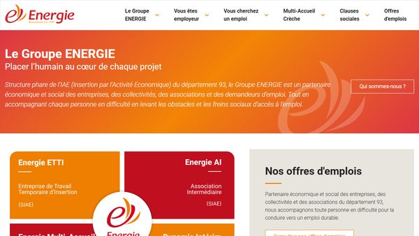 Aperçu du site Groupe ÉNERGIE