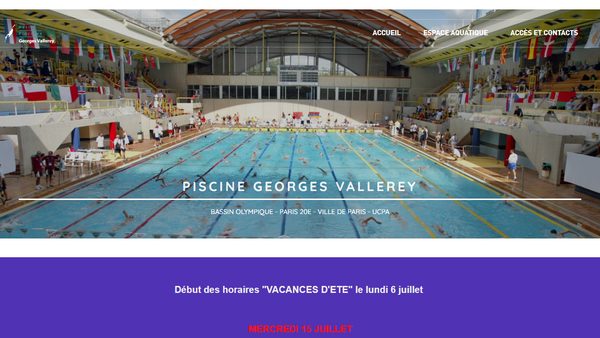 Aperçu du site Piscine Georges Vallerey