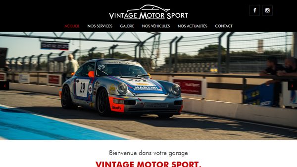 Aperçu du site Vintage Motor Sport